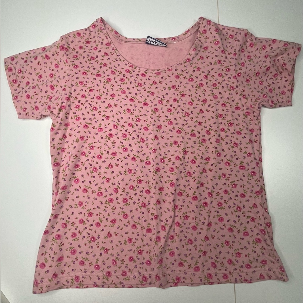 Vintage Erika & Co Pink Floral Top